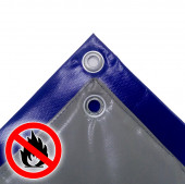 Полог ПВХ 750 г/м2 (огнестойкий) с люверсами - 6x8м